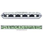 Dreamtime Crystal DC 77730 Rondelle Spacer Bars 5 Hole Chrysolite/Silver